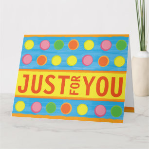 Refresh - Fruitige kleurrijke Polka Dots op Aqua B Kaart