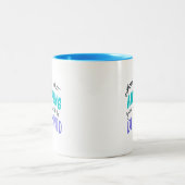 Refreshing Teal Purple You Can Do Anything Warm Tweekleurige Koffiemok (Center)