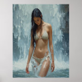 Refreshing Under a Waterfall Poster (Voorkant)