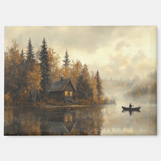 Réfrigérateur Cabine Serene Lakeside Magnet (Recto)