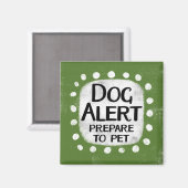 Réfrigérateur d'alerte de chien aimant (Recto/Verso)
