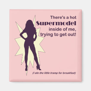 Réfrigérateur de mannequin vedette ou aimant de