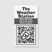 Réfrigérateur Magnet Check Météo QR Code (Devant)