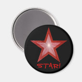 réfrigérateur Red Star 'STAR' aimant rond noir (Recto/Verso)