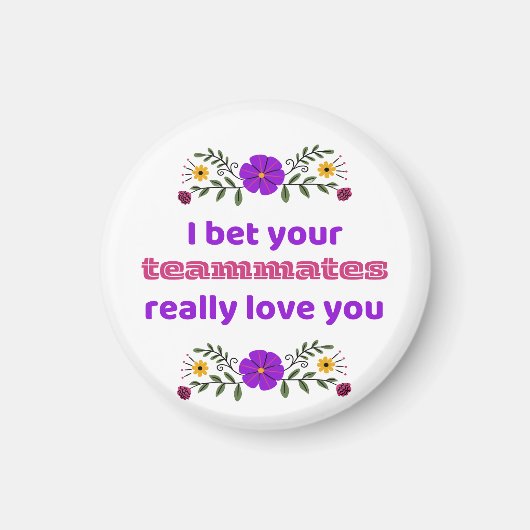 Refrigerator Magnet Hockey Gift Teammates  Magneet (Voorkant)