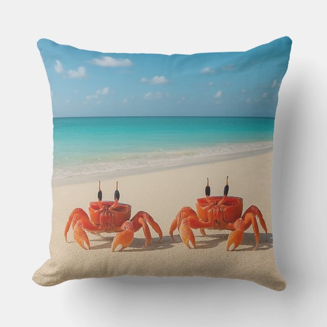 Refroidissement au bord du rivage - Coussin extéri (Recto)