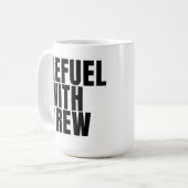 Refuel zwarte koffie mok 15oz (Voorkant links)
