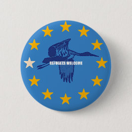 refugees welcome ronde button 5,7 cm
