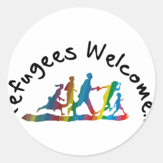 Refugees Welcome Ronde Sticker