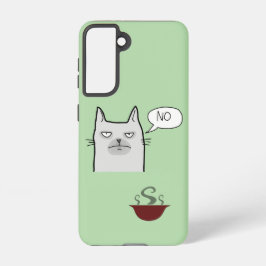 Refusing Cat Food Samsung Galaxy Case – Green Hoesje
