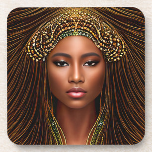 Regal African Beauty: Zwarte Geschiedenis vieren Bier Onderzetter