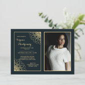 Regal Afstuderen fotouitnodiging Kaart (Staand voorkant)