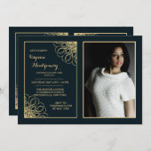 Regal Afstuderen fotouitnodiging Kaart (Voorkant / Achterkant)