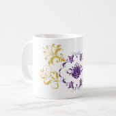 Regal Arabesque - Conception de Mug avec Or & Viol (Devant gauche)