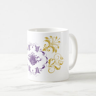Regal Arabesque – Mok Design met Goud & Paarse