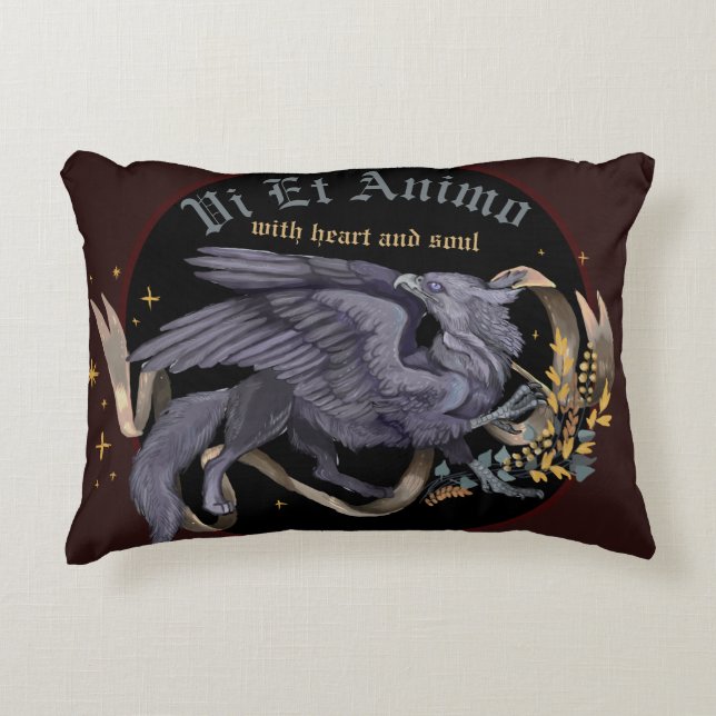 Regal Argent Griffin Accent Coussin (Devant)