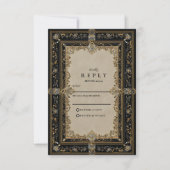 Regal Baroque Celestial Wedding RSVP Kaartje (Voorkant)