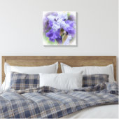 Regal Bearded Iris - Paars & wit Canvas Afdruk (Insitu (Slaapkamer))