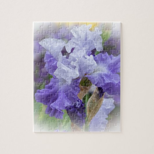 Regal Bearded Iris - Paars & wit Legpuzzel (Verticaal)