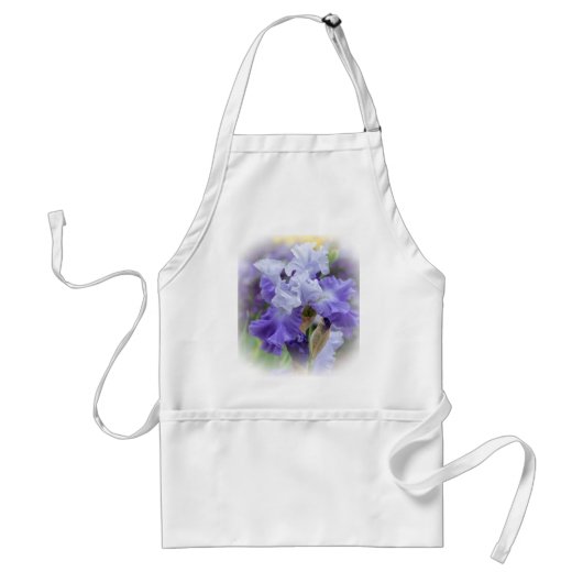 Regal Bearded Iris - Paars & wit Standaard Schort (Voorkant)