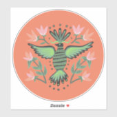 Regal Bird and Flowers CUSTOM Sticker (Vel)