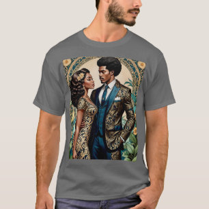 Regal Black Love Art Nouveau T-shirt