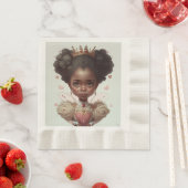 Regal Black Queen of Hearts Napkins Servet (Insitu)