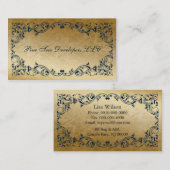 régal bleu marine rustique Élégant Carte de visite (Devant / Derrière)