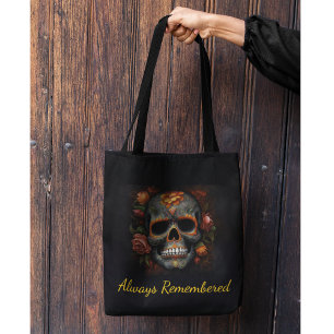 Regal Bloom Sugar Skull, op maat Draagtas