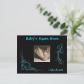 Regal Blue Baby Boy Shower Invitation (Debout devant)