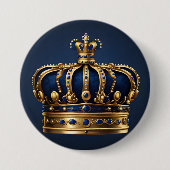 Regal Blue Crown-serie Ronde Button 7,6 Cm (Voorkant)