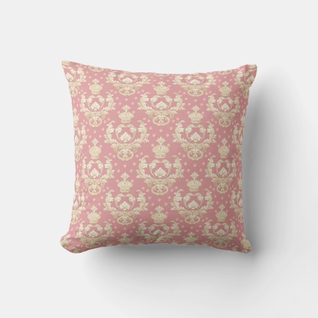 Regal Blush Damask Princesscore Kussen (Voorkant)