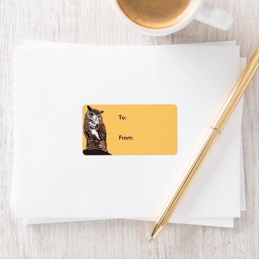 Regal Brown Uil Gift Label (Insitu)