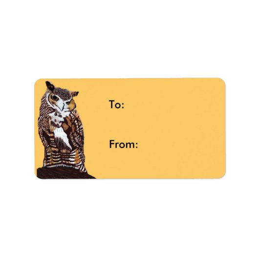 Regal Brown Uil Gift Label (Voorkant)