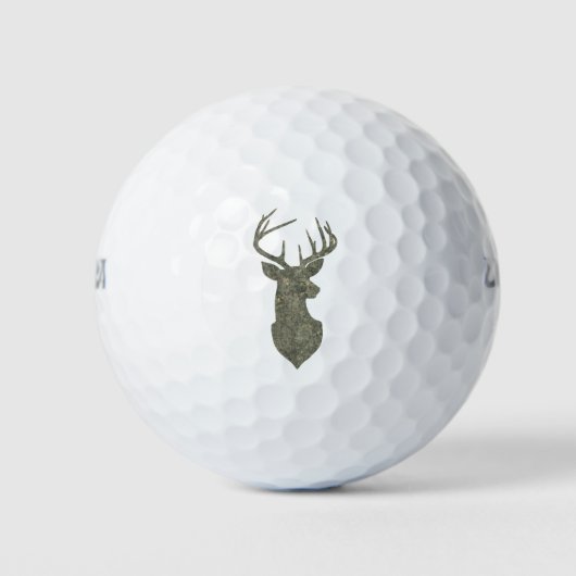 Regal Buck Trophy Deer Silhouette in Camouflage Golfballen (Voorkant)