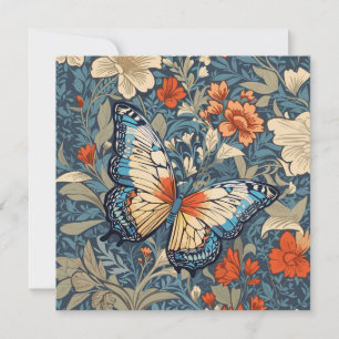 Regal Butterfly temidden van William Morris Floral