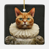 Regal Cat Keramisch Ornament (Achterkant)