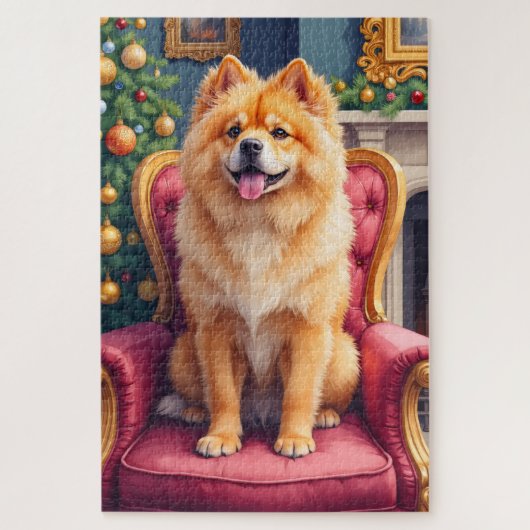 Regal Chow Chow by Grand Christmas Tree Holiday Legpuzzel (Verticaal)