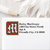 Regal Clan Gregor MacGregor Tartan Monogram Etiket (Insitu)