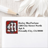 Regal Clan MacFarlane Tartan Monogram Etiket (Insitu)