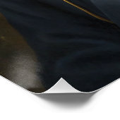 Regal Dog Algemeen Portret Aangepaste Digitale Vin Perfect Poster (Hoek)