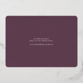 Regal Ebbel bewaart het Lijst Datum foto Folie Uitnodiging (Achterkant)