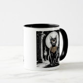 Regal Egyptian Black Cat Art Mok (Voorkant rechts)