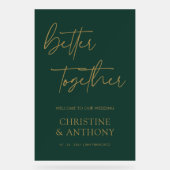 Regal Emerald Green & Gold Better Together Mariage (Recto)