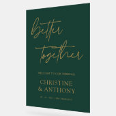 Regal Emerald Green & Gold Better Together Mariage (Angle)