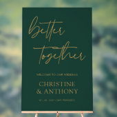 Regal Emerald Green & Gold Better Together Mariage (Neutre)