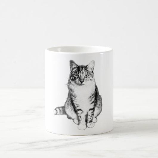 Regal face avant Tabby Cat Ink Mug (Centre)