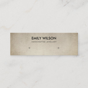 REGAL FAUX GOLD BROWN STUD EARRING DISPLAY LOGO MINI VISITEKAARTJE