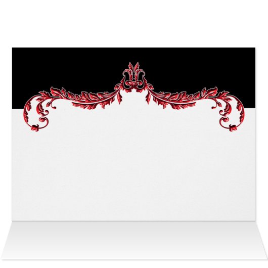 regal fleurit noir et rouge damask merci (Intérieur Horizontal (Haut))