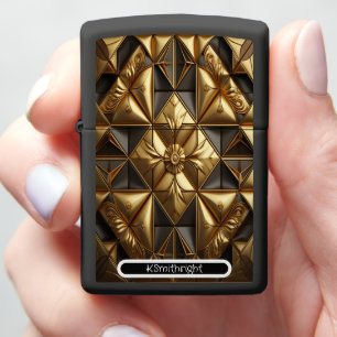 Regal gepersonaliseerd monogram Goud & Zwart